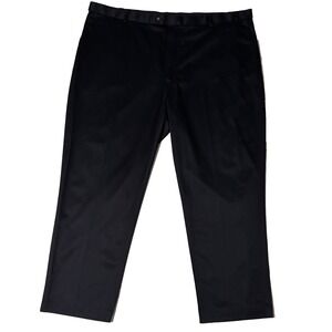Roundtree & Yorke Classic Fit Black Cotton Dress Pants Men's 50x32
